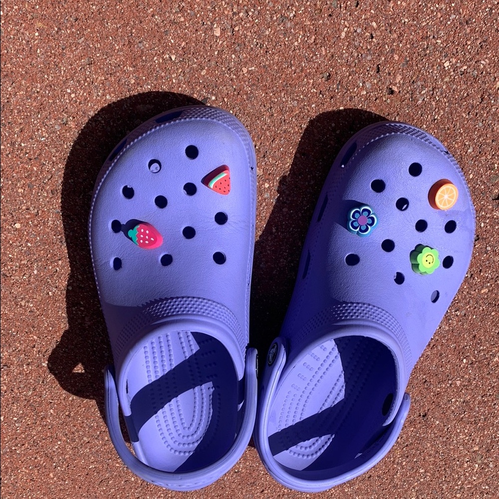 Women’s Purple Crocs with Fun Charms